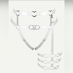 Ring Linked Body Harness With 1pc Leg Ring